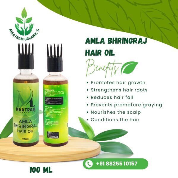 Amla Bringraj Hair Oil-100ML - Image 2