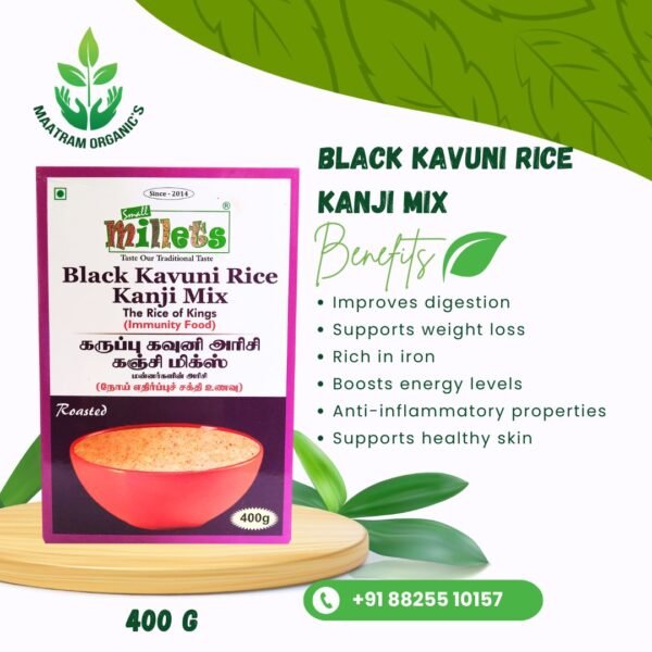 Black Kavuni Rice Kanji Mix-400G - Image 2